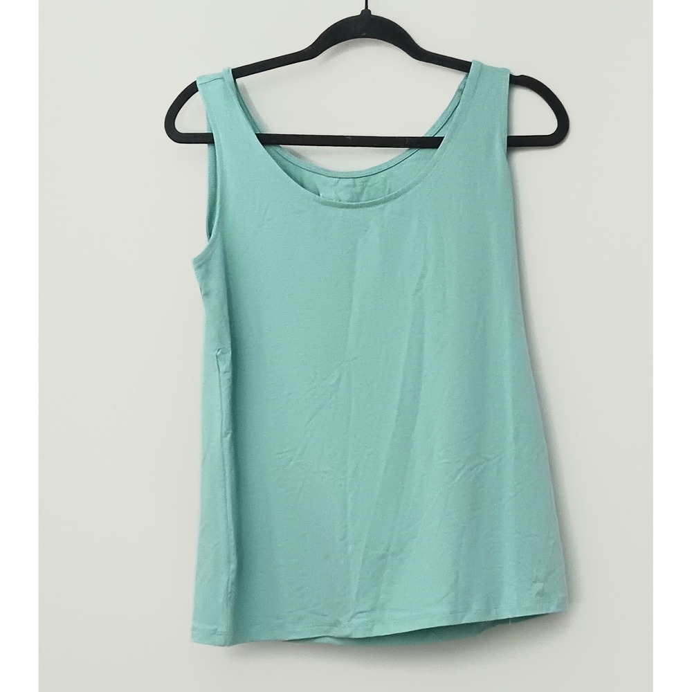 Denim & Co. Essentials Top Women's Size Small Pastel Teal Blue So Soft‎ Jersey